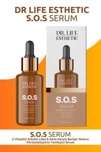 Dr. Life Esthetic C Vitamini Arbutin Leke & Akne Karşıtı Bariyer Onarıcı Yenileyici Serum S.O.S 30 Ml