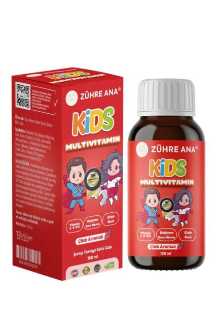 Zühre Ana Kids Multivitamin Şurup Çilekli 150 Ml
