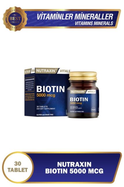 Nutraxin Biotin 5000 mcg Takviye Edici Gıda 30 Tablet