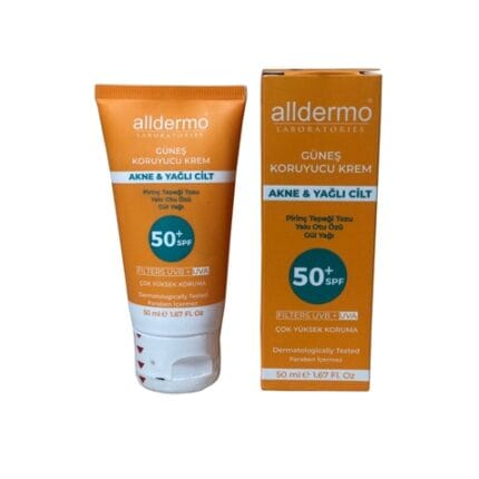 Alldermo SPF 50+ Akne Yağlı Cilt Krem 50 ml Tüp