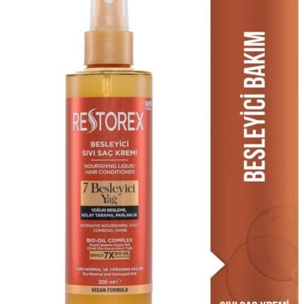 Restorex Besleyici Bakım Sıvı Saç Kremi 200 Ml - 7 Besleyici Yağ