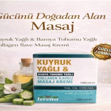 Levena Kuyruk Yağlı Bamya Tohumu Yağlı Kolajen İlaveli Masaj Kremi 150 Ml