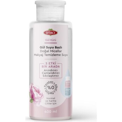 Otacı Gül Kürü Gül Suyu Bazlı Doğal Micellar Makyaj Temizleme Suyu 400 ml