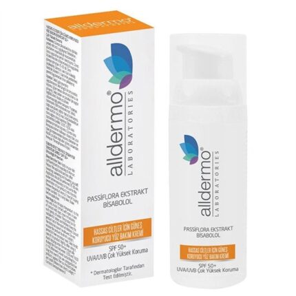 Alldermo Hassas Ciltker İçin Güneş Koruyucu Yüz Bakım Kremi SPF 50+ 50 ml