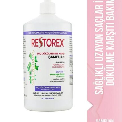 Restorex Speed Strong Saç Dökülmesine Karşı Biotin Sarmaşık Şampuan 1000 Ml
