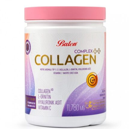 Balen Collagen Complex ++ Meyve Aromalı Tip 1 2 3 Kolajen L-Ornitin Hyaluronik Asit Vitamin C 350 Gr