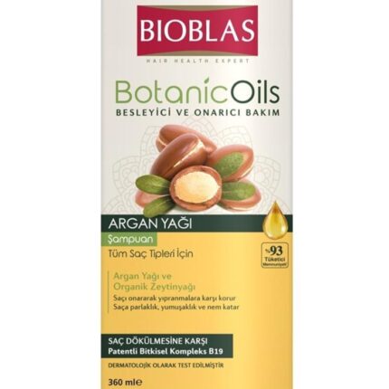 Bioblas Botanic Oils Argan Yağlı Saç Dökülmesine Karşı Besliyici Onarıcı Şampuan 360 Ml