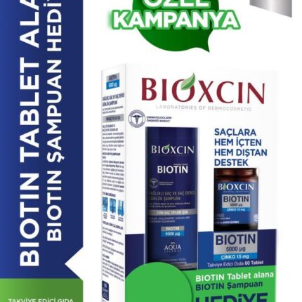 Bioxcin Biotin 5000 Mg 60 Tablet + Biotin Şampuan 300 Ml Hediyeli Set