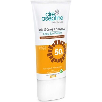 Cire Aseptine Yüz Güneş Koruyucu Yaşlanma ve Leke Karşıtı 50+SPF 50 ml