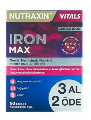 Nutraxin İron Max 90 Tablet