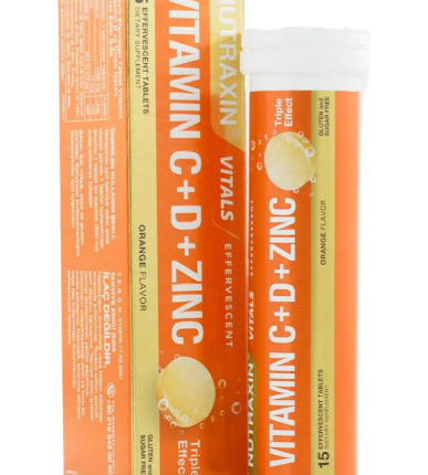 Nutraxin Vitamin C-D-Zinc 15 Efervesan Tablet