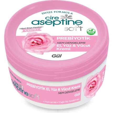 Cire Aseptine Soft Gül Prebiyotik Nemlendirici Bakım Kremi 100 ml