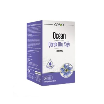 Orzax Ocean Çörek Otu Yağı 1000 mg 60 Softjel Kapsül Soğuk Sıkım